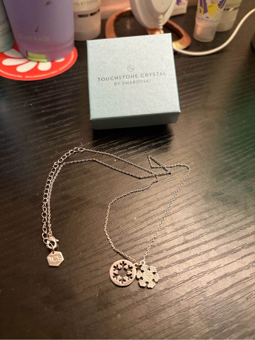 Flurry Snowflake Necklace (retired) Silver Snowflake Double Pendant Necklace